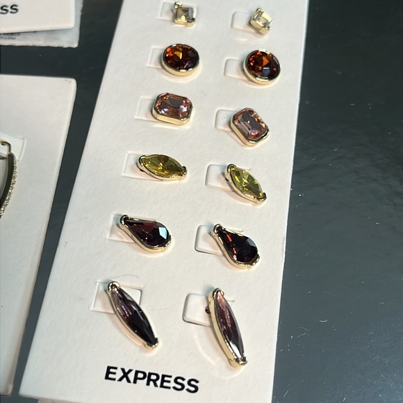 EXPRESS NEW ON CARD EARRING LOT OVER $90 retail value! - Picture 2 of 14